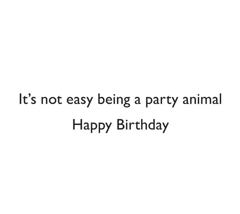 Party Bulldog Birthday Card