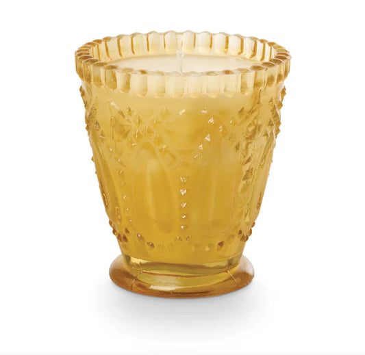 Golden Moonlight Pressed Glass Candle