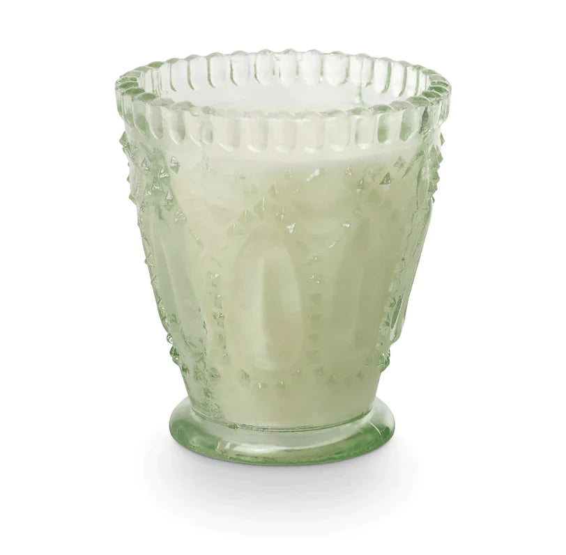 Eucalyptus Sage Pressed Glass Candle