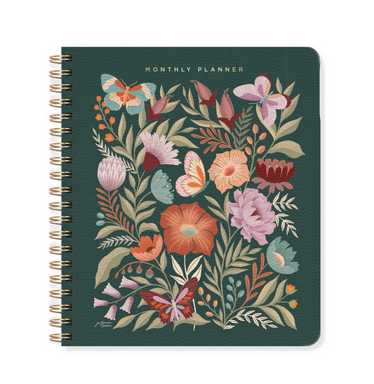 JT Flowers Non-Dated Monthly Planner