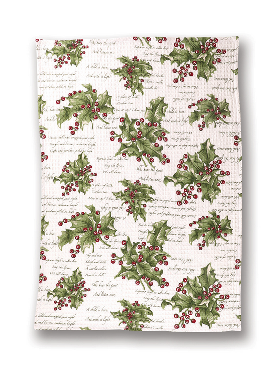 April Cornell Holly Song Tea Towel Set Of 2