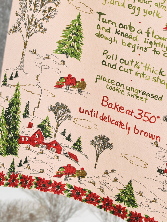 April Cornell Yuletide Shortbread Tea Towel