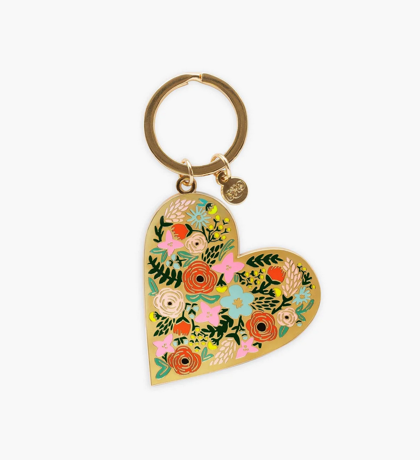 Enamel Keychain Floral