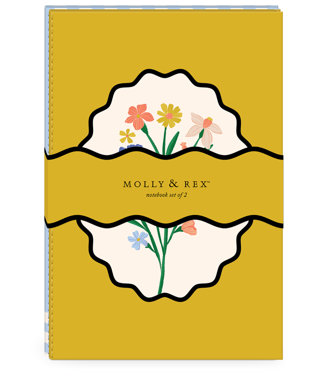 Vintage Borders Flowers Notebook Set