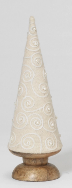 Scroll Design Pearl Embellished Cones
