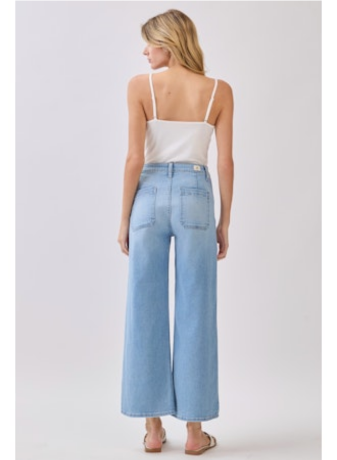 L.T.J. Front Patch Pocket Wide Leg Jean