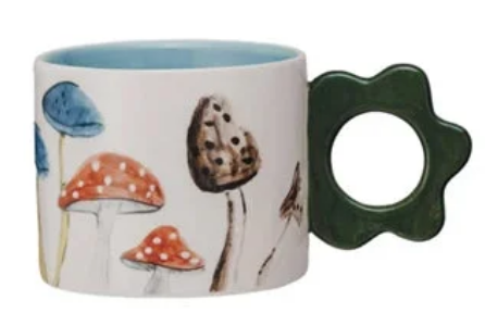 Hand-Painted Stoneware Mug