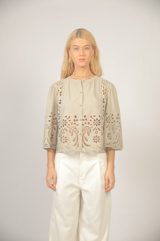 See U Soon Kaki Blouse