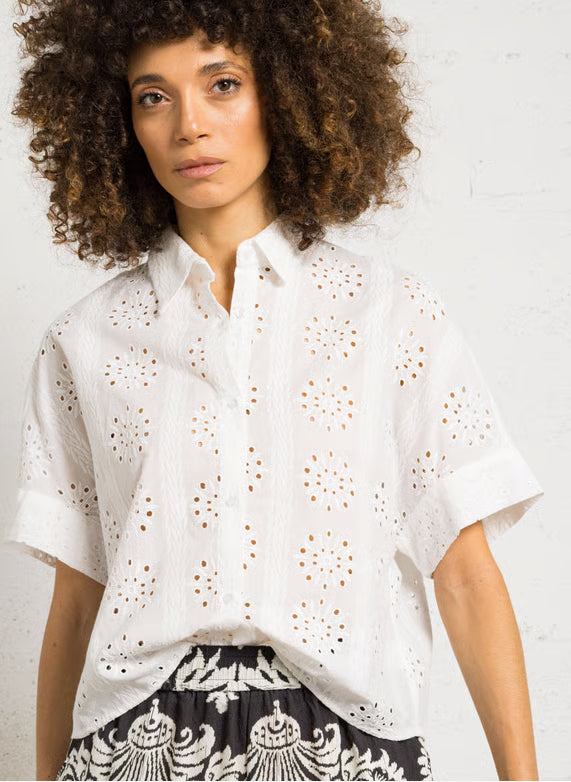 See U Soon Loose Embroidered Shirt