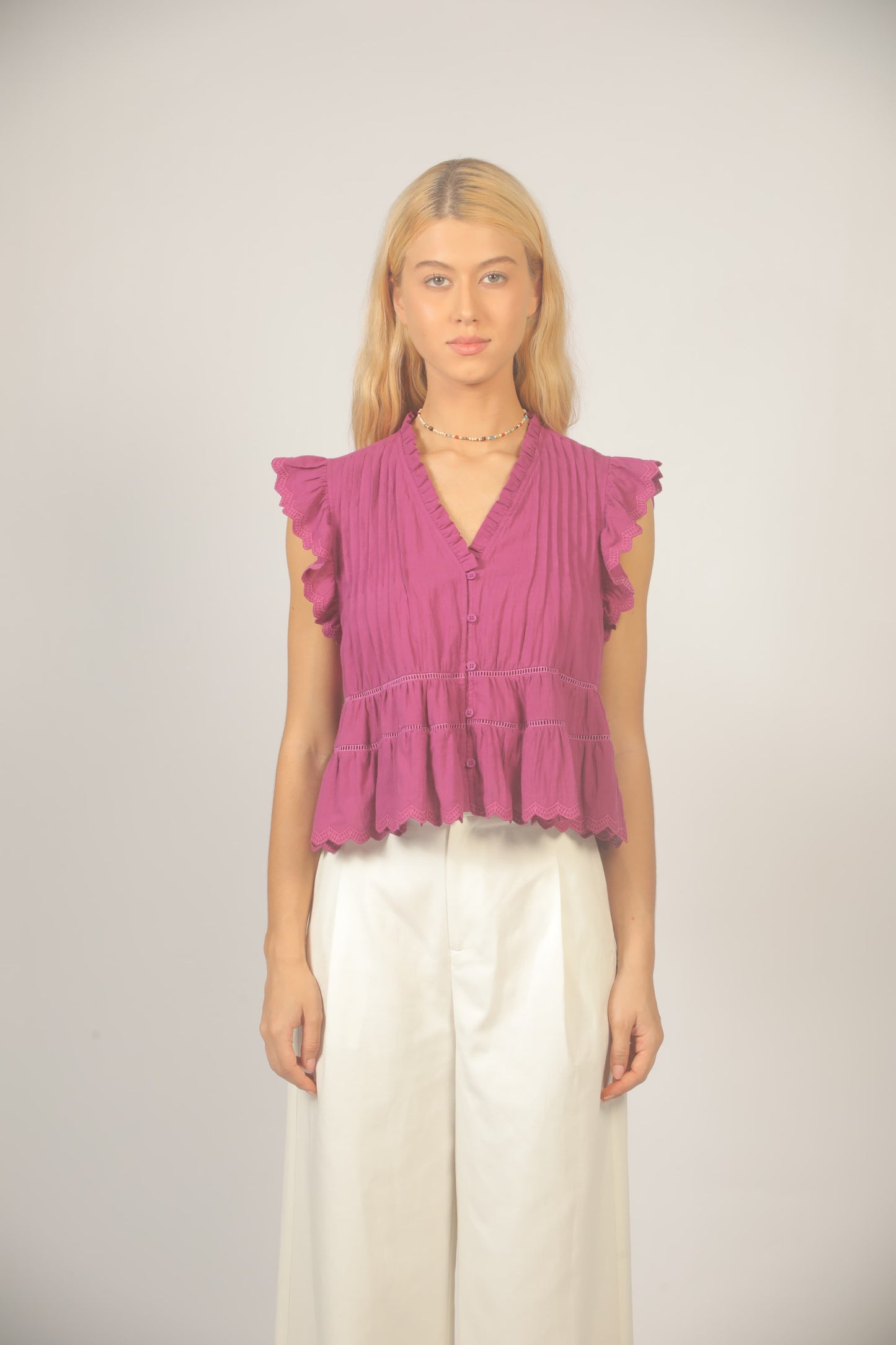 See U Soon Ruffle Sleeve Top