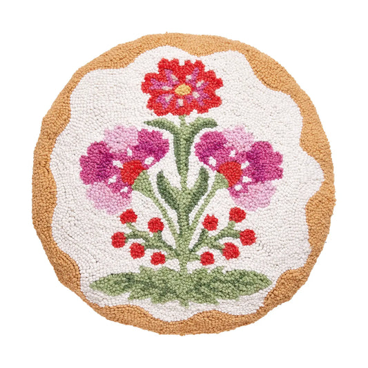 Shaped Mughal Flower Hook Pillow