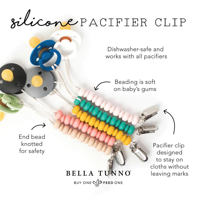 Soft Multi Color Pacifier Clip