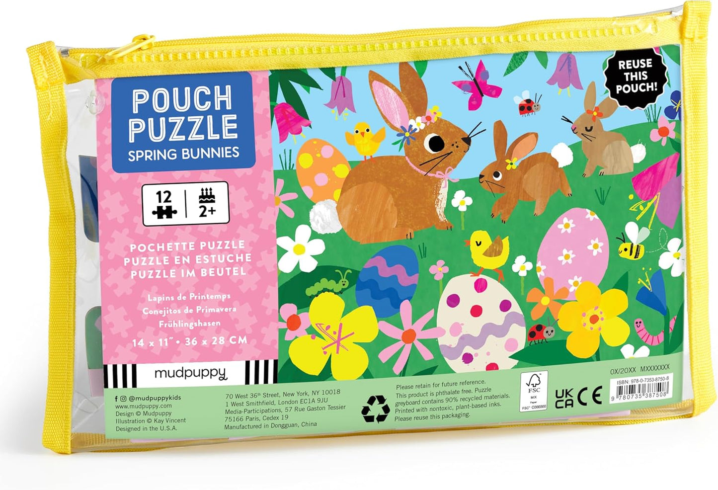 Spring Bunnies 12 Piece Pouch Puzzle