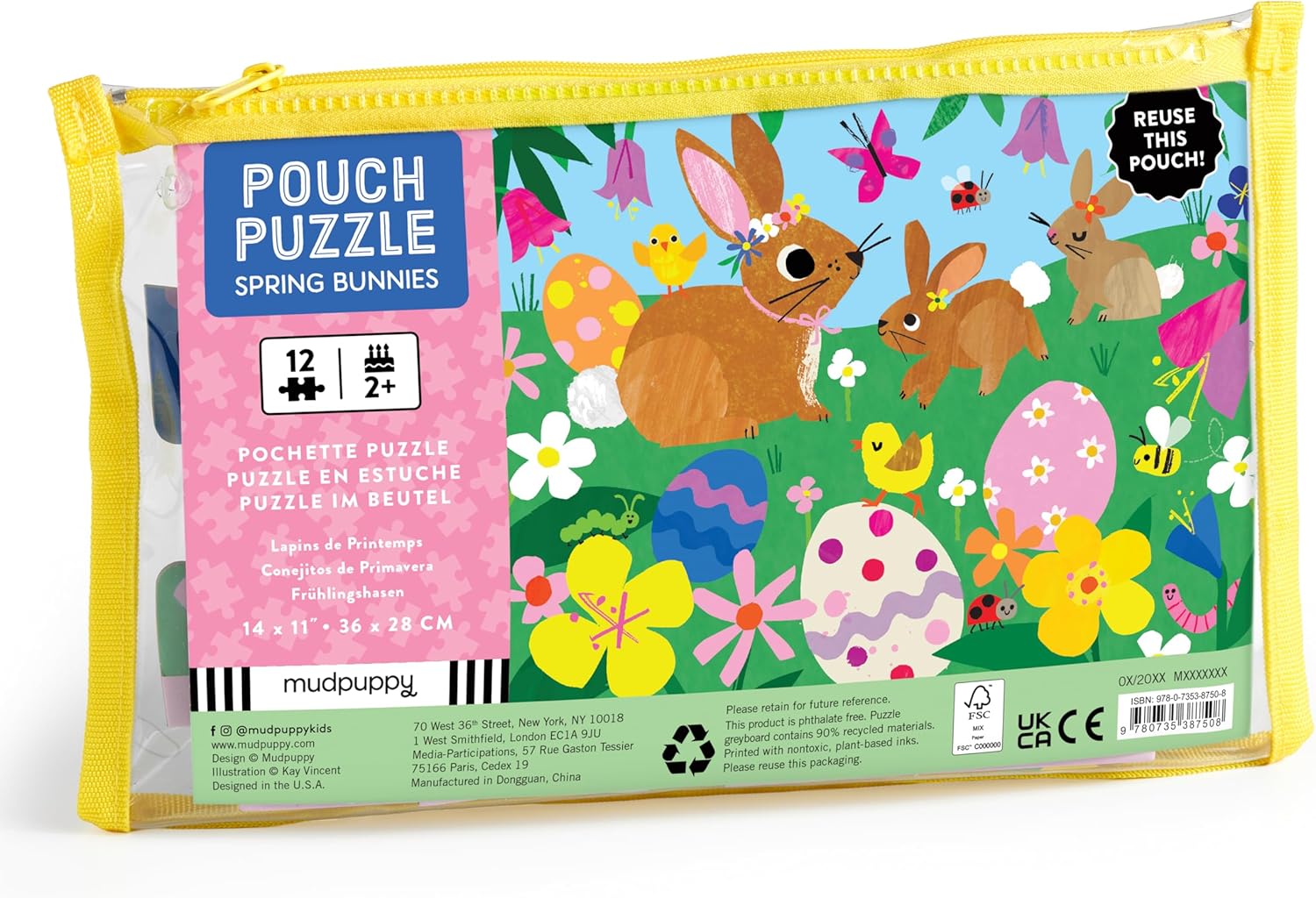 Spring Bunnies 12 Piece Pouch Puzzle