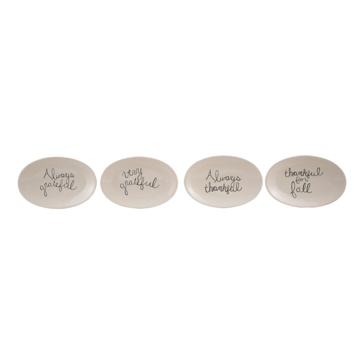 Stoneware Plate with Fall Saying