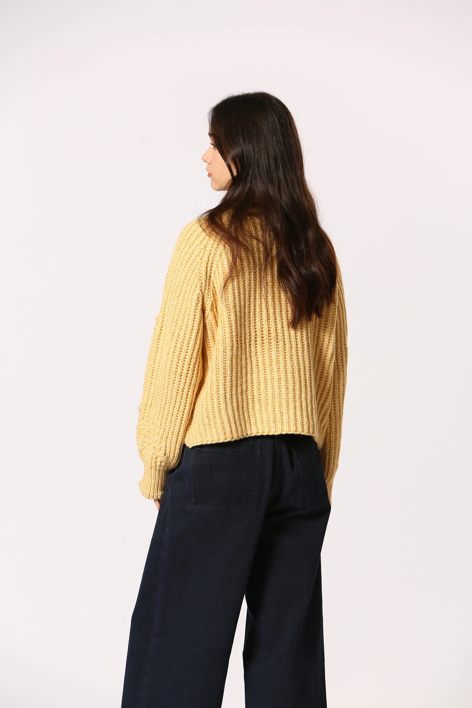 The Korner Chunky Knit Mock Neck Sweater