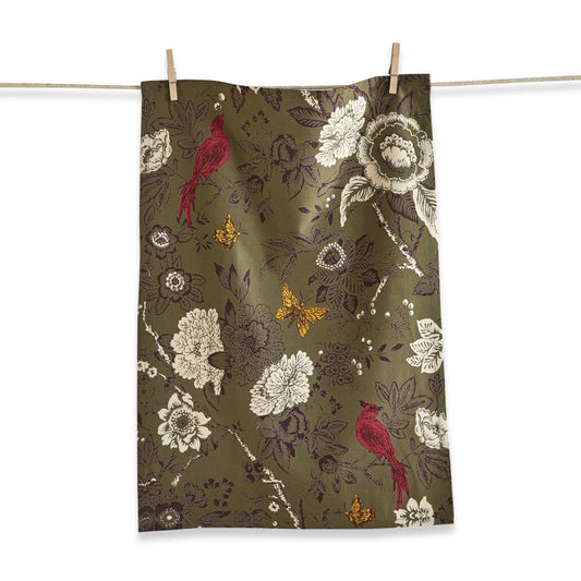 Autumn Toile Dishtowel