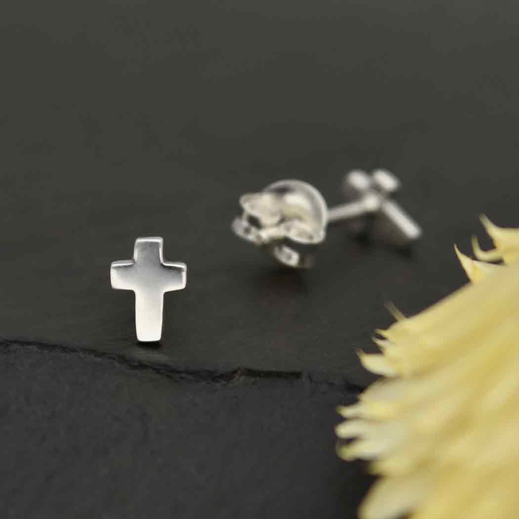 Sterling Silver Cross Post Earrings
