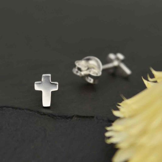 Sterling Silver Cross Post Earrings