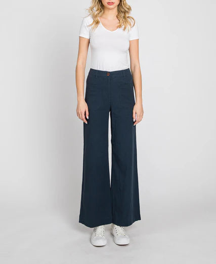 L.T.J. Wide Leg Linen Trouser