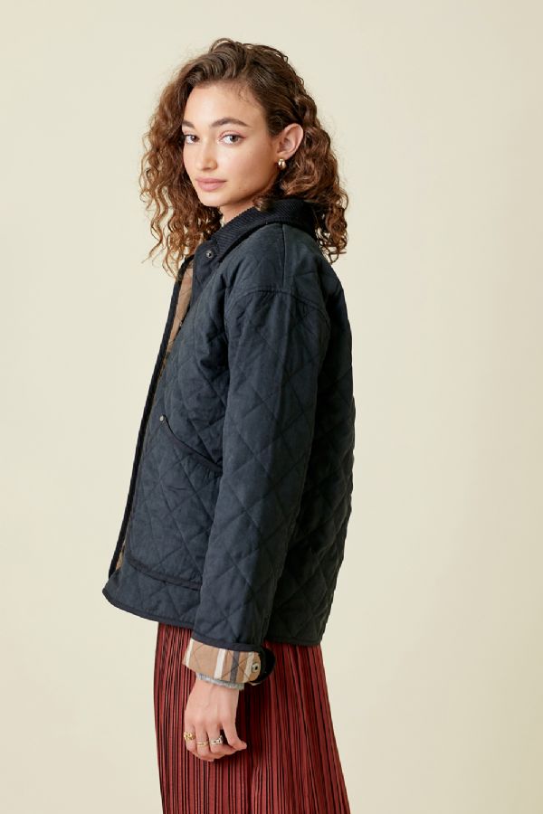 Mystree Contrast Quilted Jacket