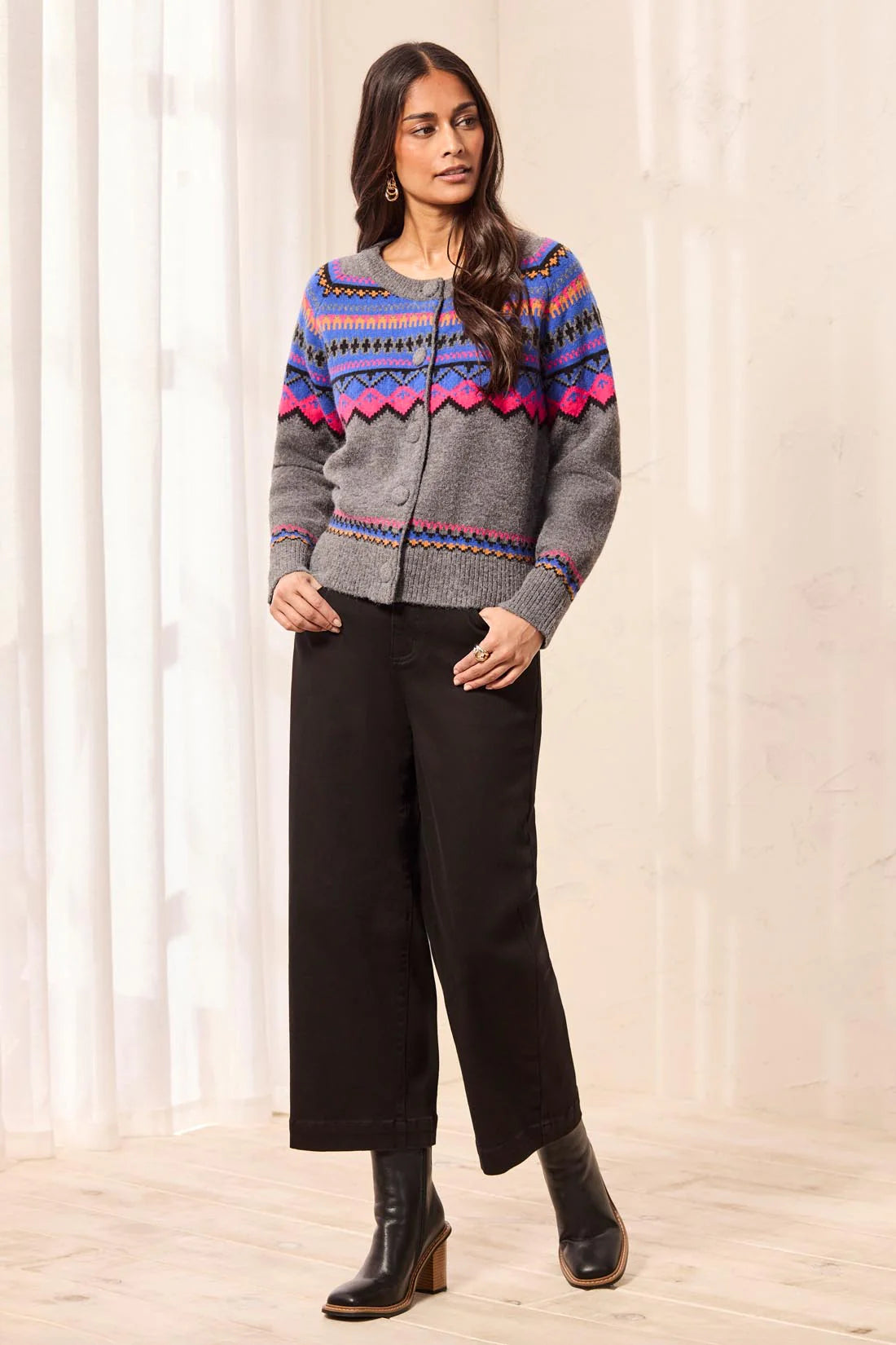 Tribal Audrey Boundless Stretch Crop Wide Leg Denim Jeans
