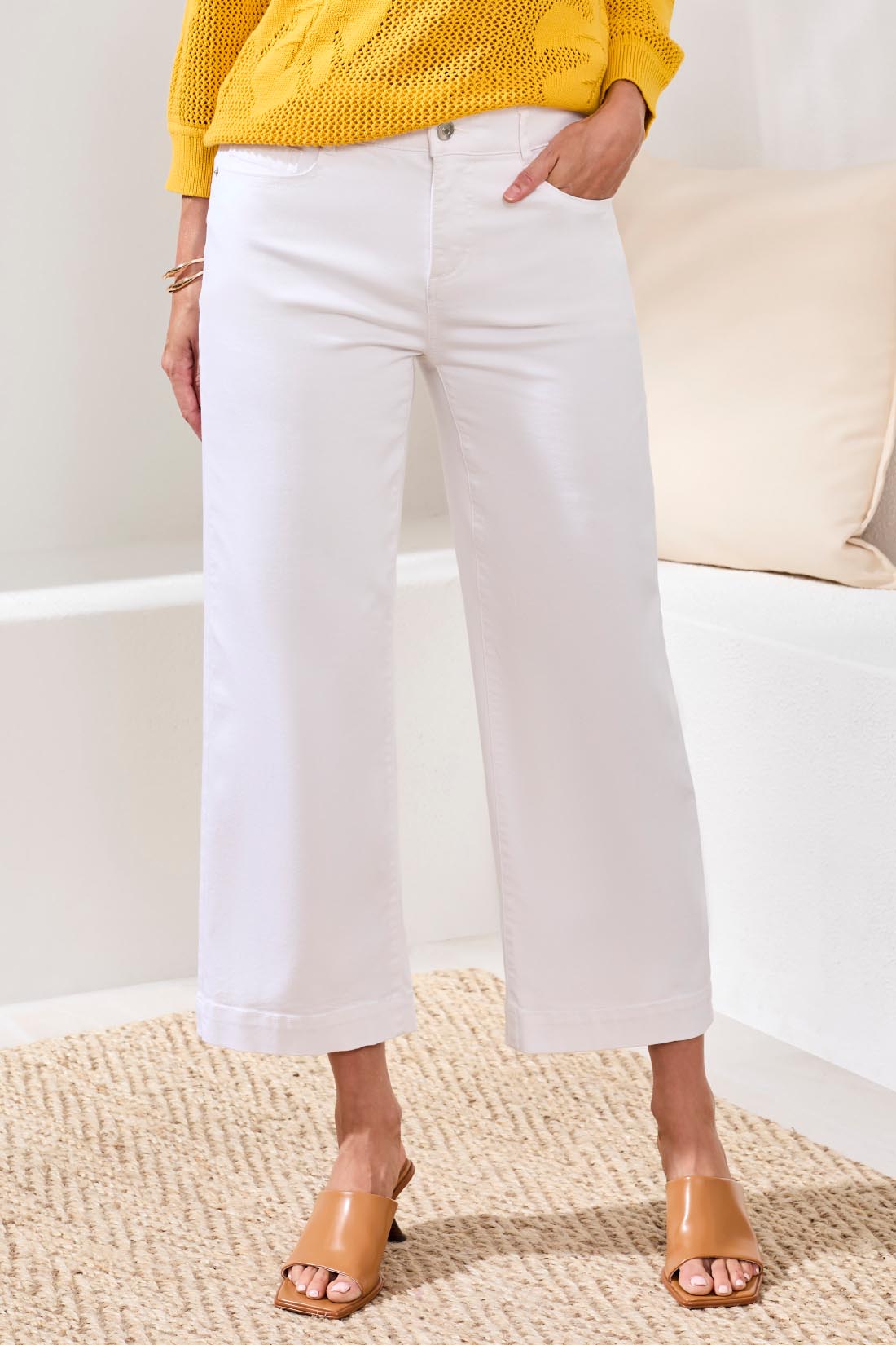 Tribal Audrey Crop Wide Leg Boundless Stretch Denim