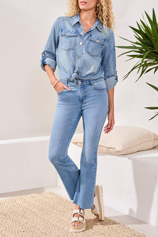 Tribal Audrey Hugging Flare Jeans