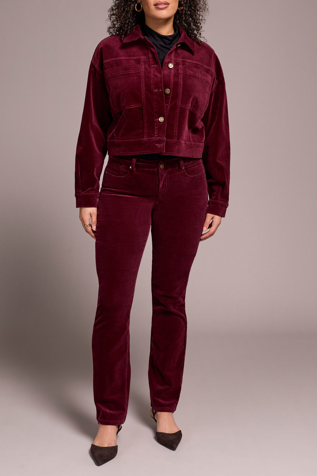 Tribal Button Front Corduroy Jacket