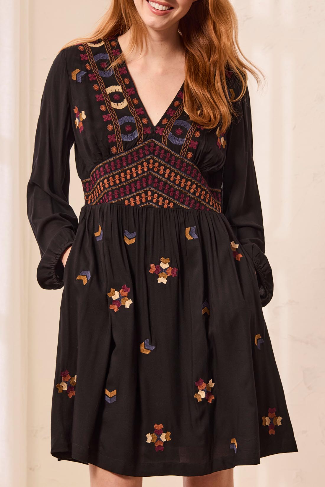 Tribal Dress With Embroidery Detail