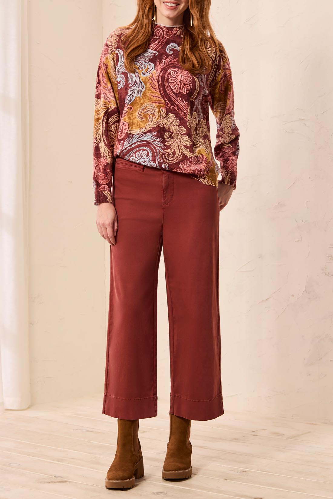 Tribal Comfort Stretch High Rise Palazzo Pants