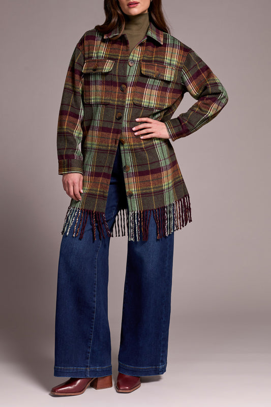 Tribal Jacket With Fringe Hem