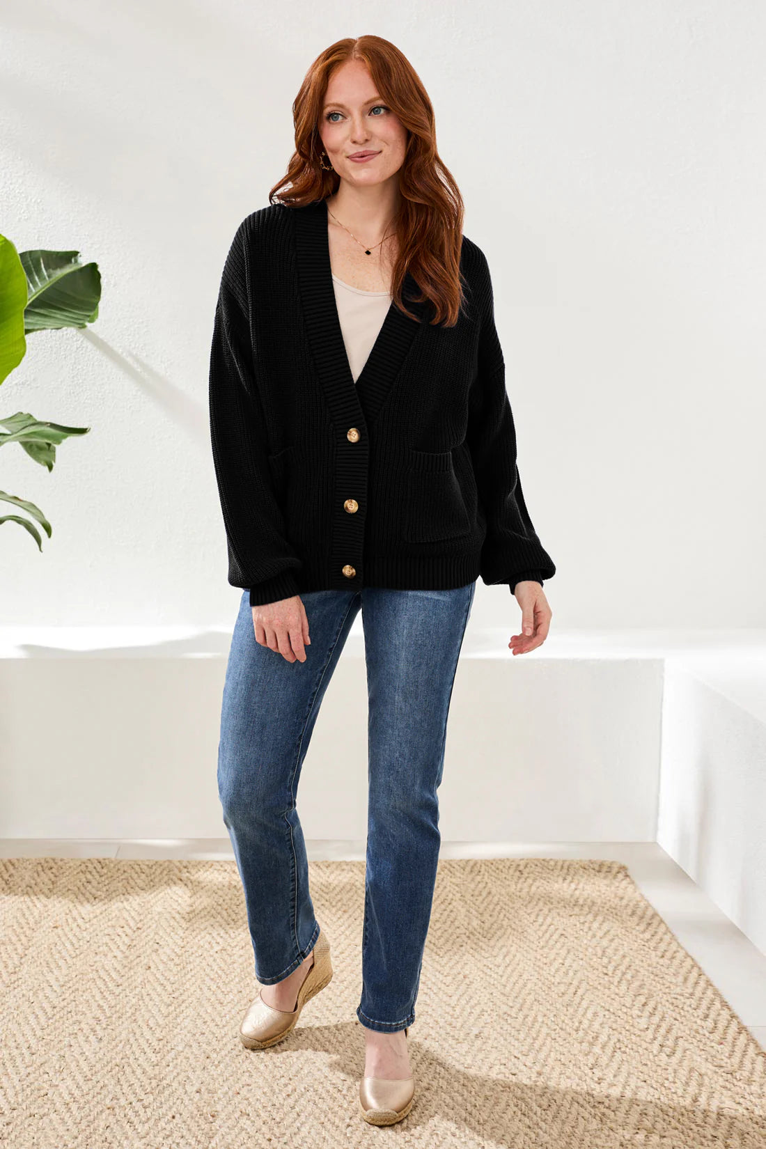 Tribal Long Sleeve Combed Cotton Cardigan
