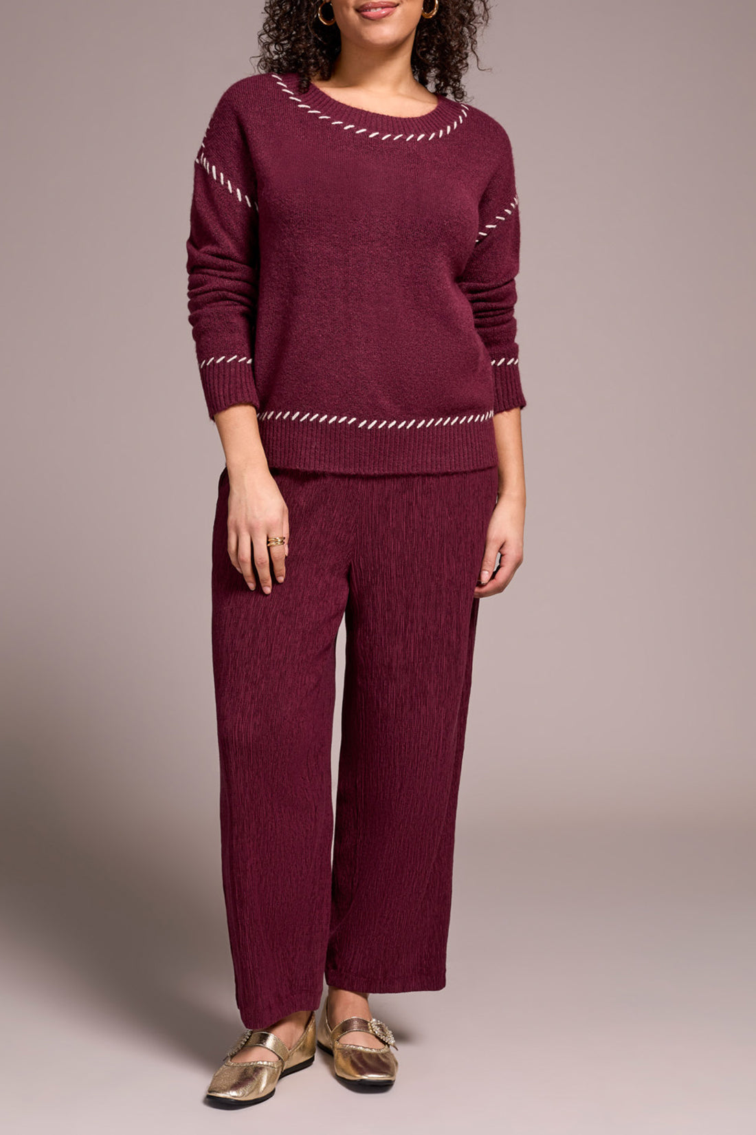Tribal Long Sleeve Crew Neck Sweater