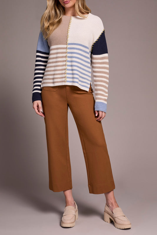 Tribal Long Sleeved Boat Neck Sweater