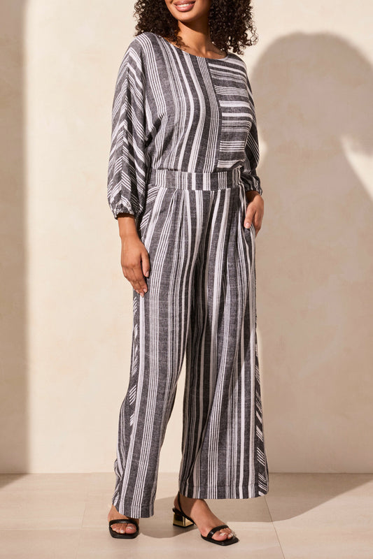 Tribal Pull On Flowy Wide Pant