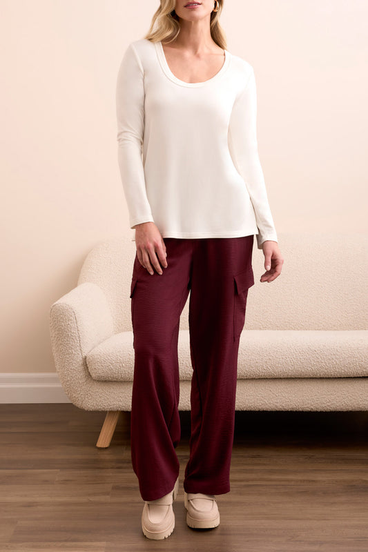 Tribal Scoop Neck Knit Top