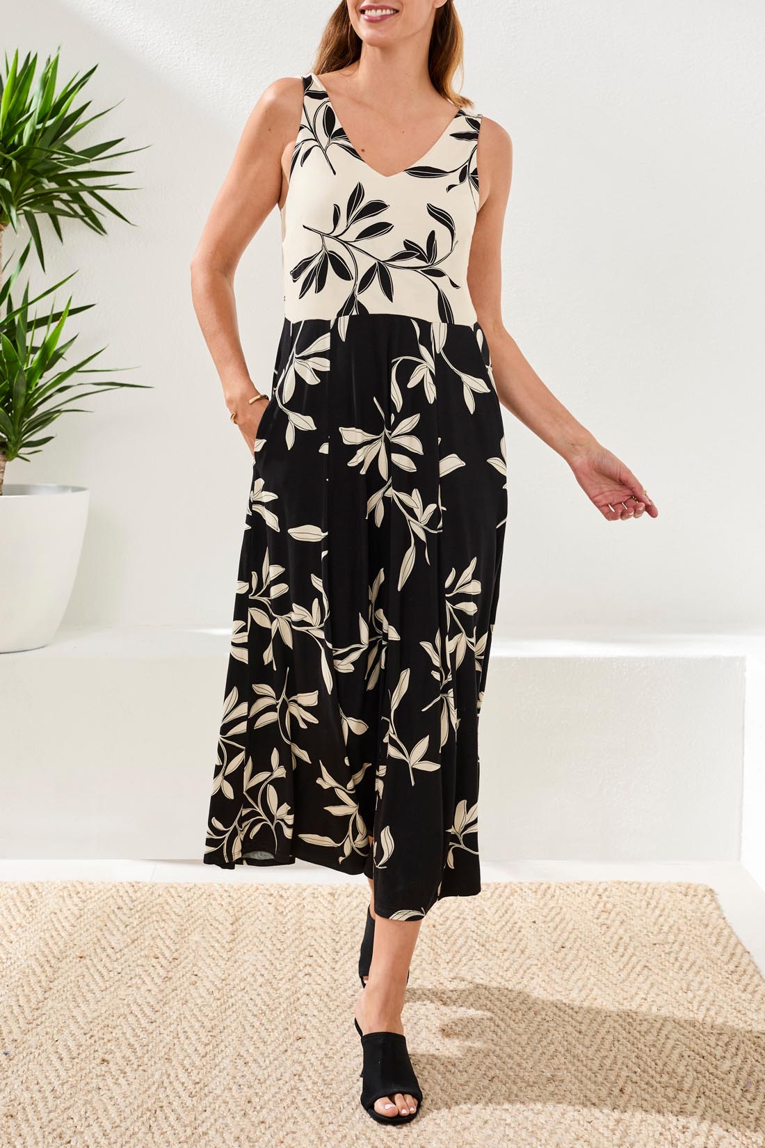 Tribal Sleeveless Combo Dress