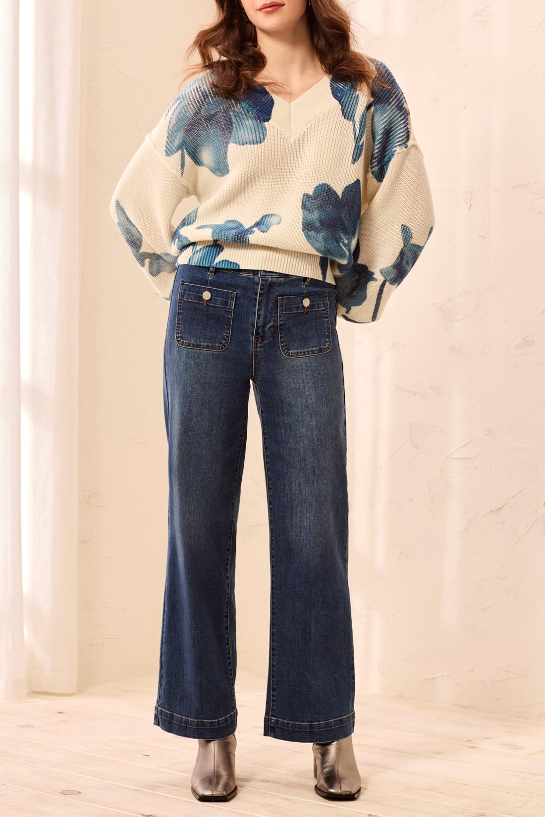 Tribal Sophia Curvy Super Straight Ankle Denim