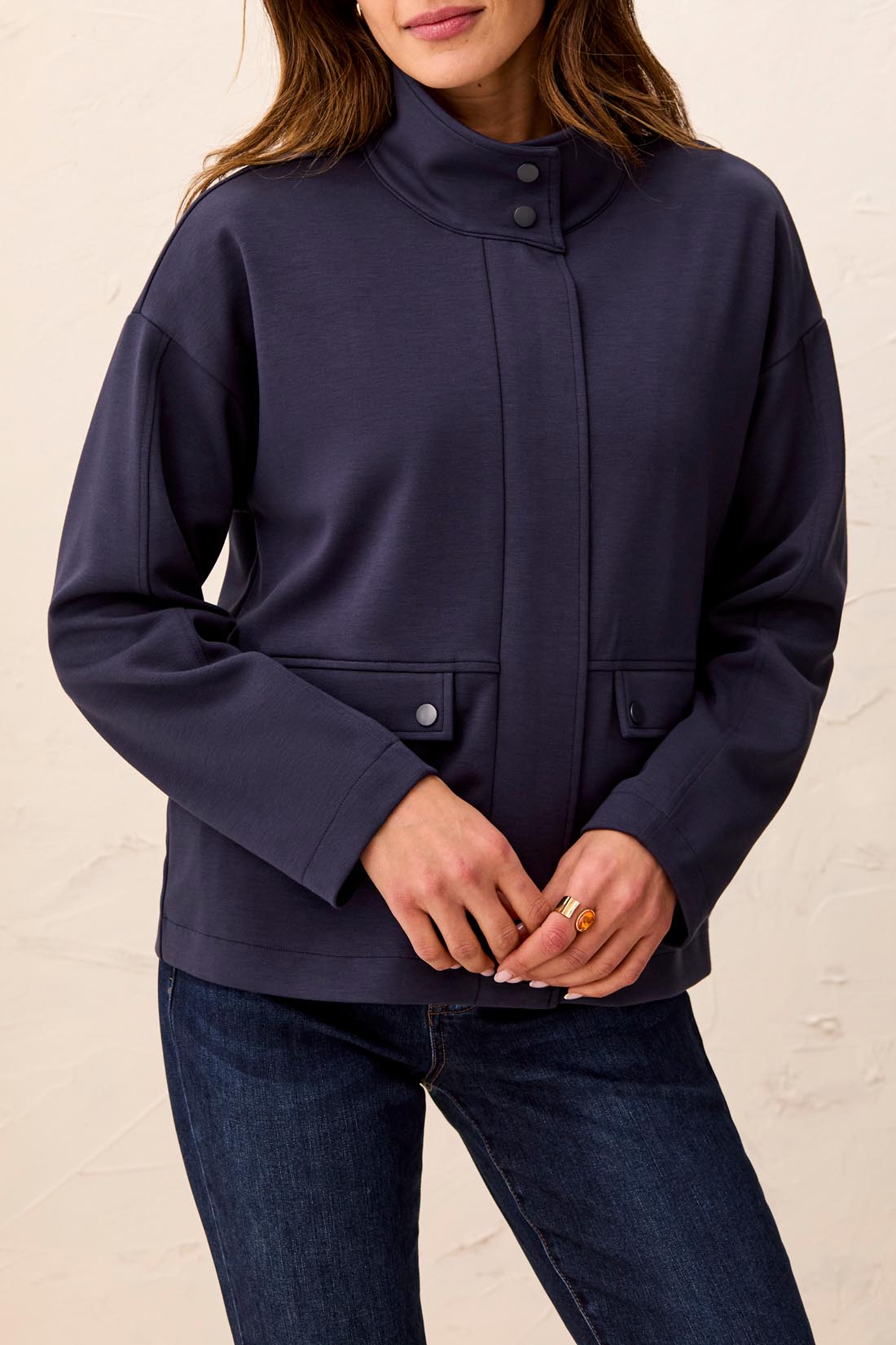 Tribal Zip Front Coat With Lining