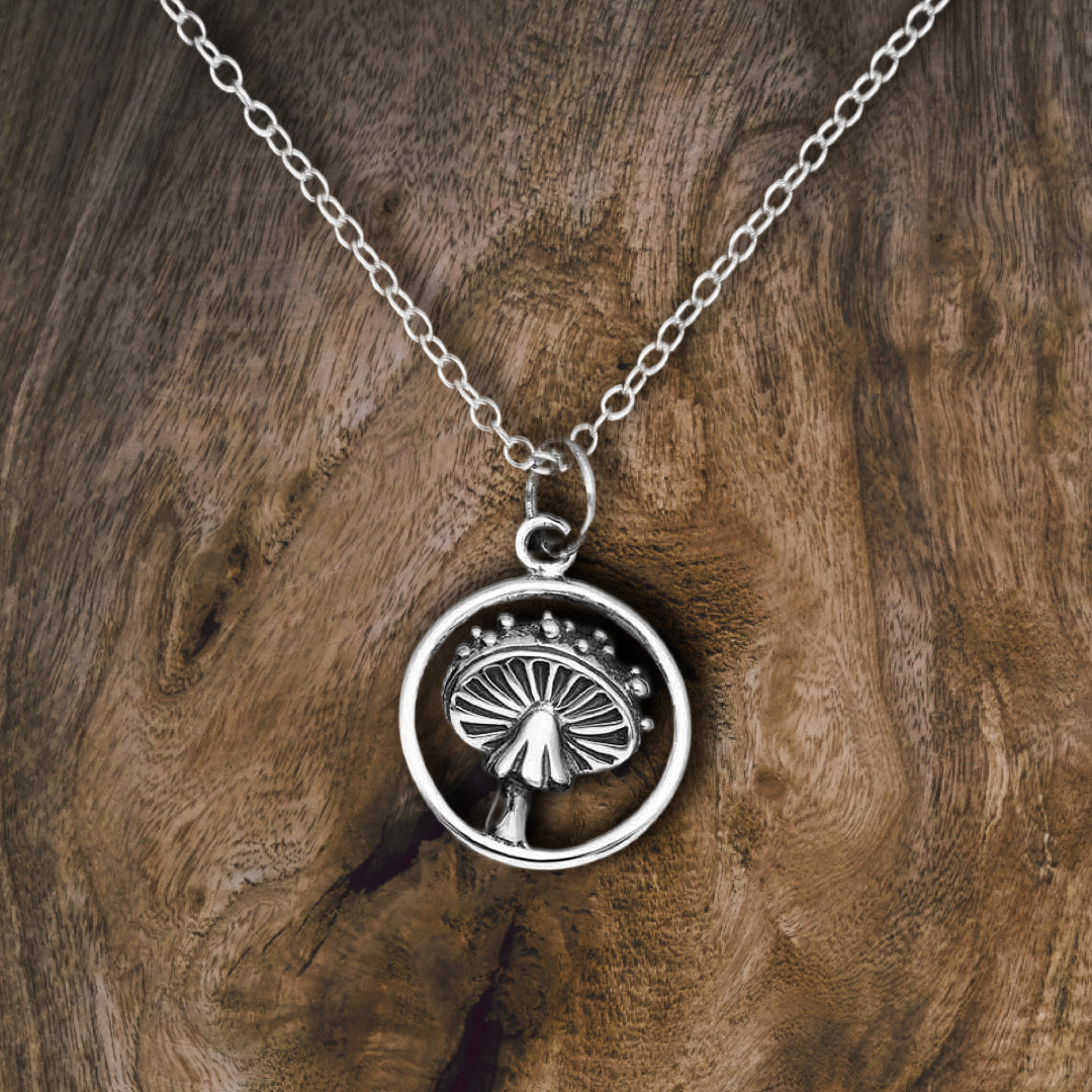 Small Agaric Mushroom Necklace