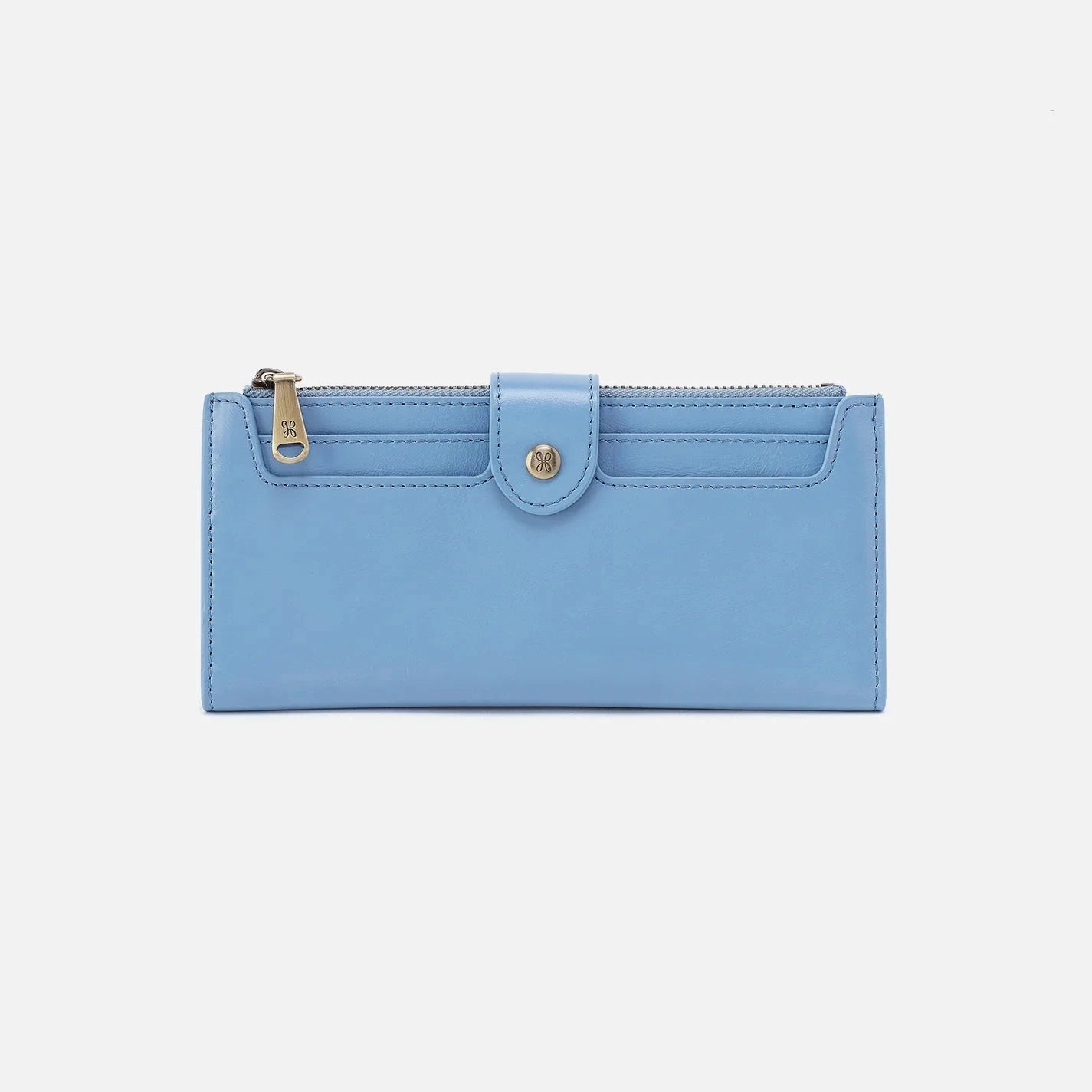Hobo Dunn Continental Wallet Faded Denim