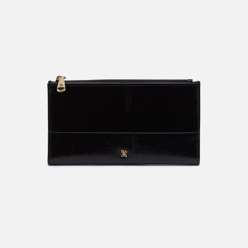 Hobo Jill Large Bifold Wallet Black