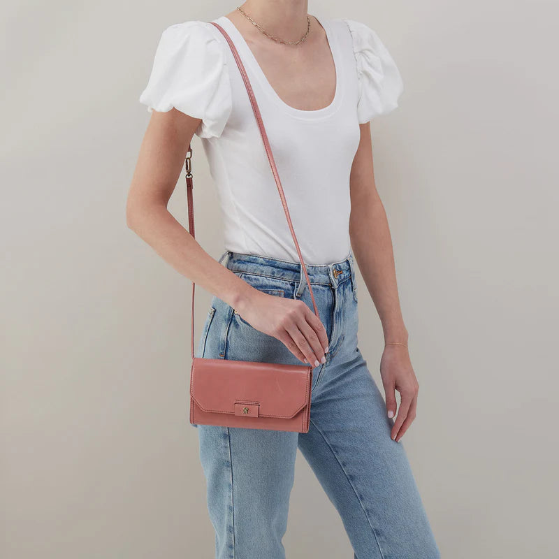 Hobo Romy Wallet Crossbody Rose