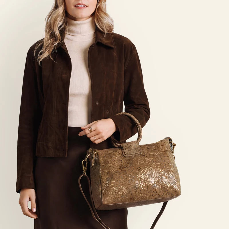 Hobo Sheila Medium Satchel Mink Folklore