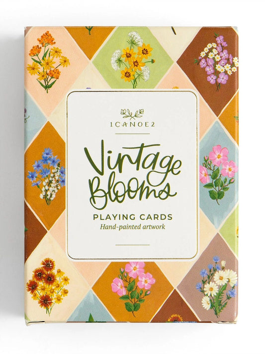 Vintage Blooms Floral Deck of Playing Cards