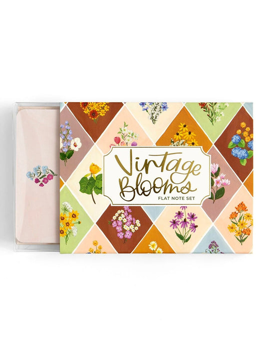 Vintage Blooms Floral Flat Note Set