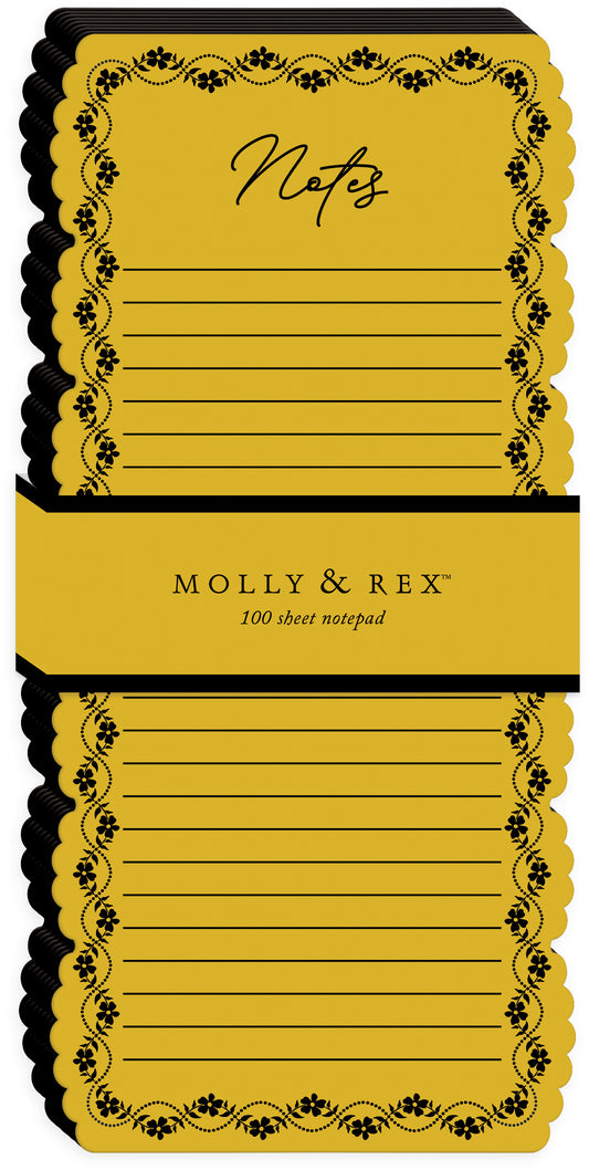 Vintage Borders Mustard Notepad