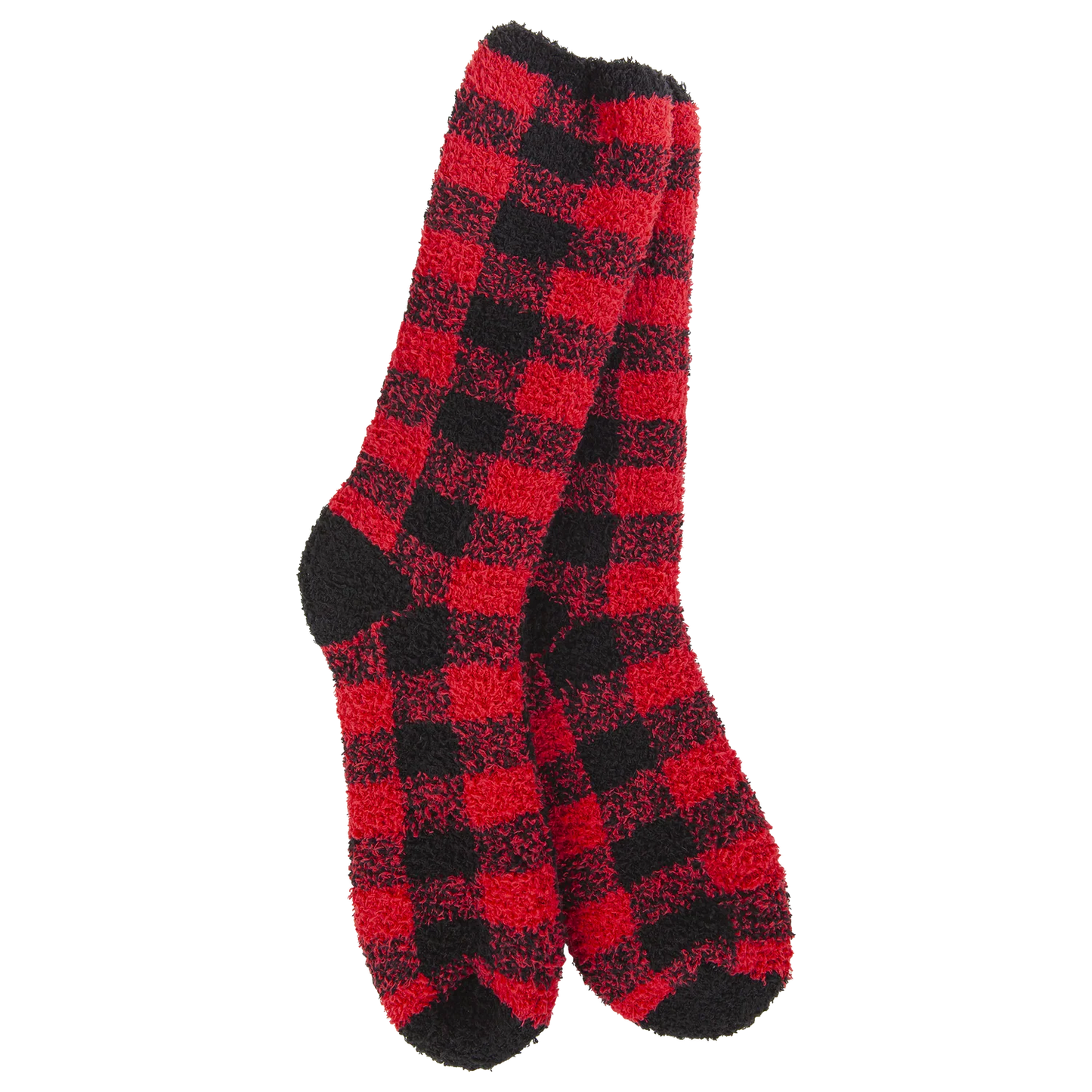 World's Softest Fireside Cozy Plaid Crew Socks