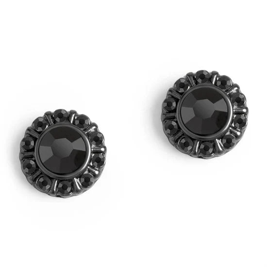 Black Onyx Studs With Stones